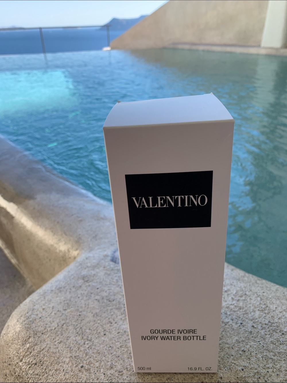 Brand new in box, authentic Valentino from Italy ivory water bottle. Must have!